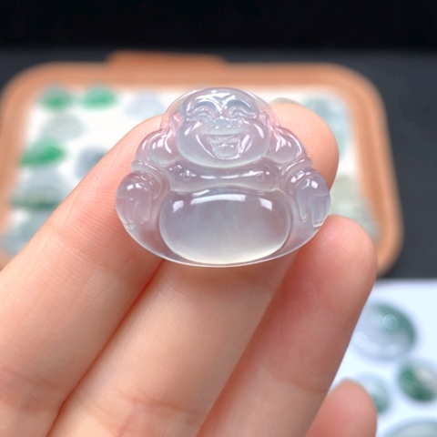 翡翠颈饰未镶嵌冰种佛公