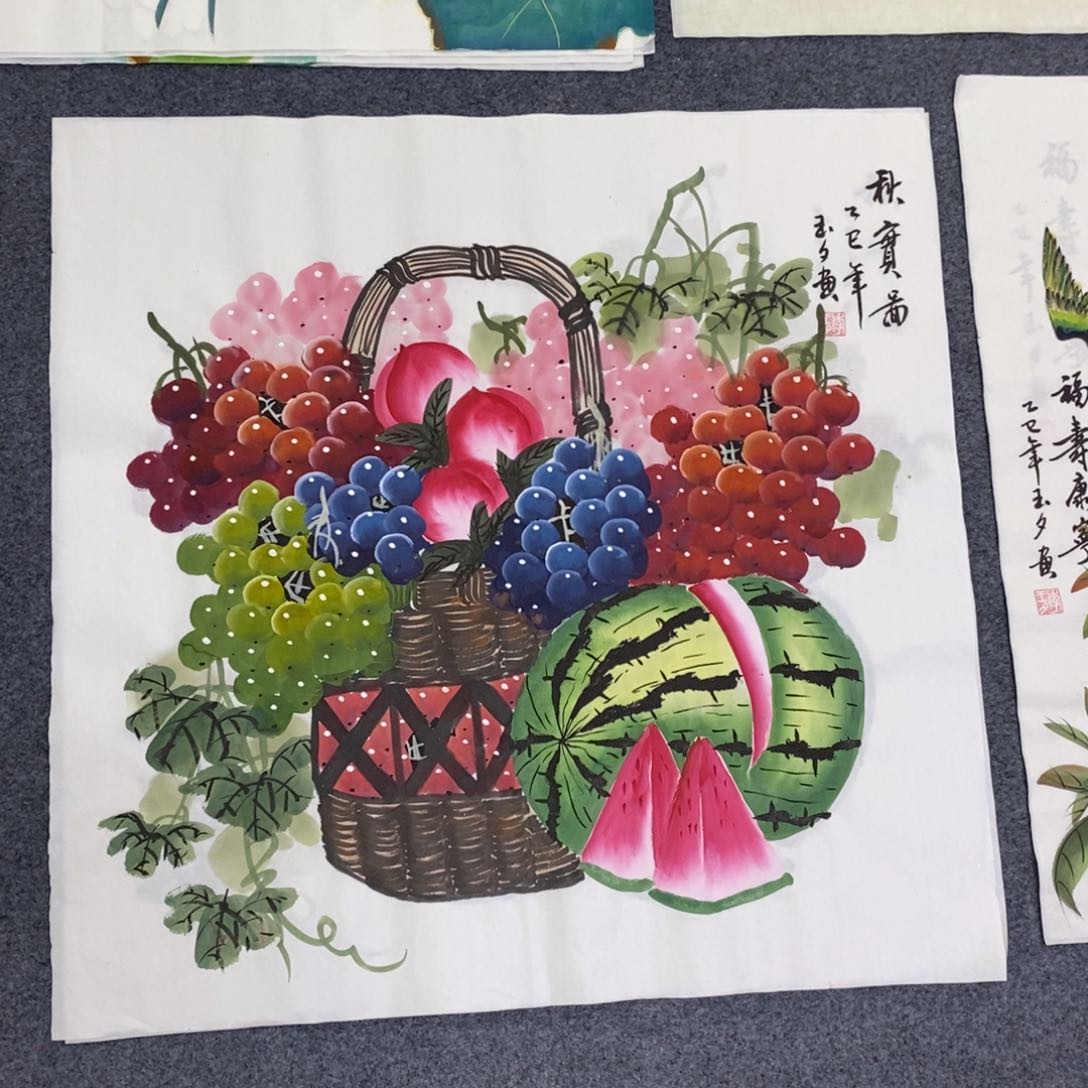 国画尺寸68✖️68斗方手绘画