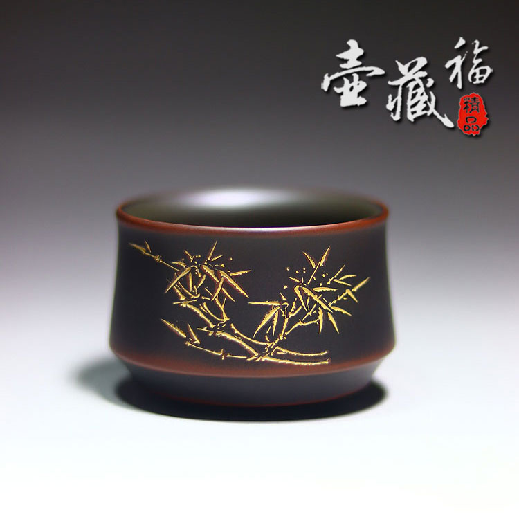 坭兴陶茶杯主人杯品茗杯家用纯手工