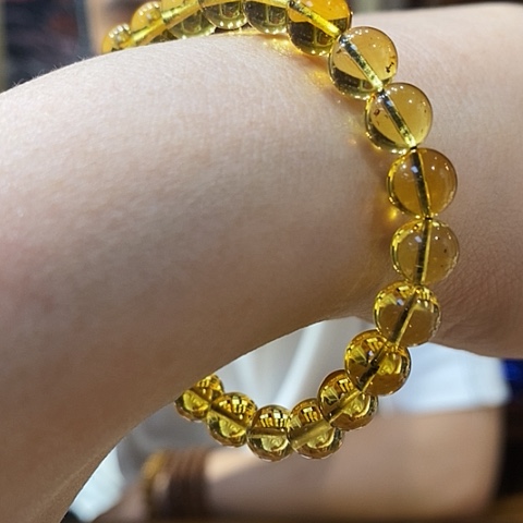 琥珀裸石未镶嵌琥珀手串，7mm+直径