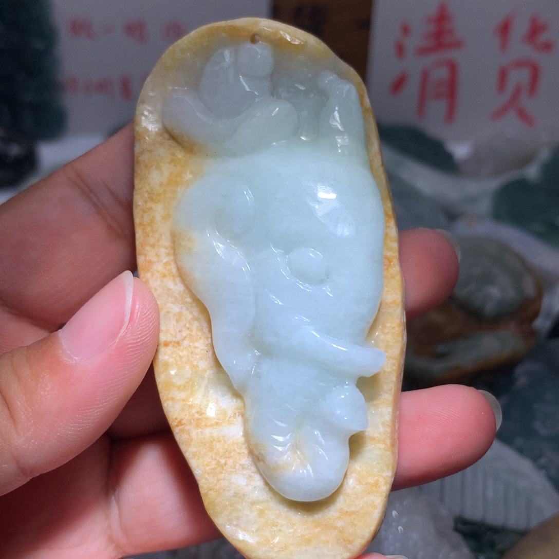 翡翠未镶嵌颈饰保真天然A货翡翠