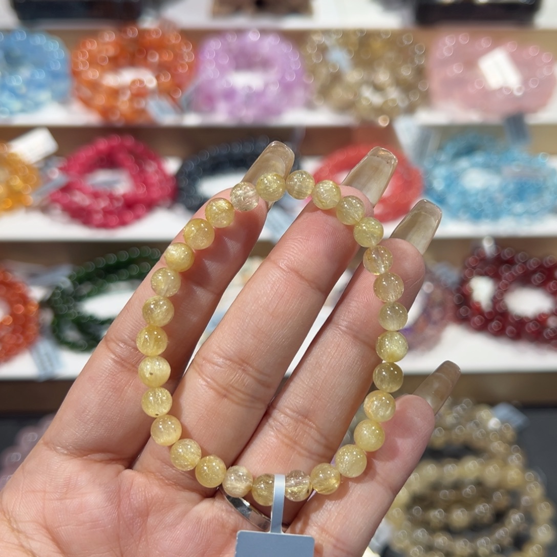 手串未镶嵌水晶宠粉福利金发晶6.3mm