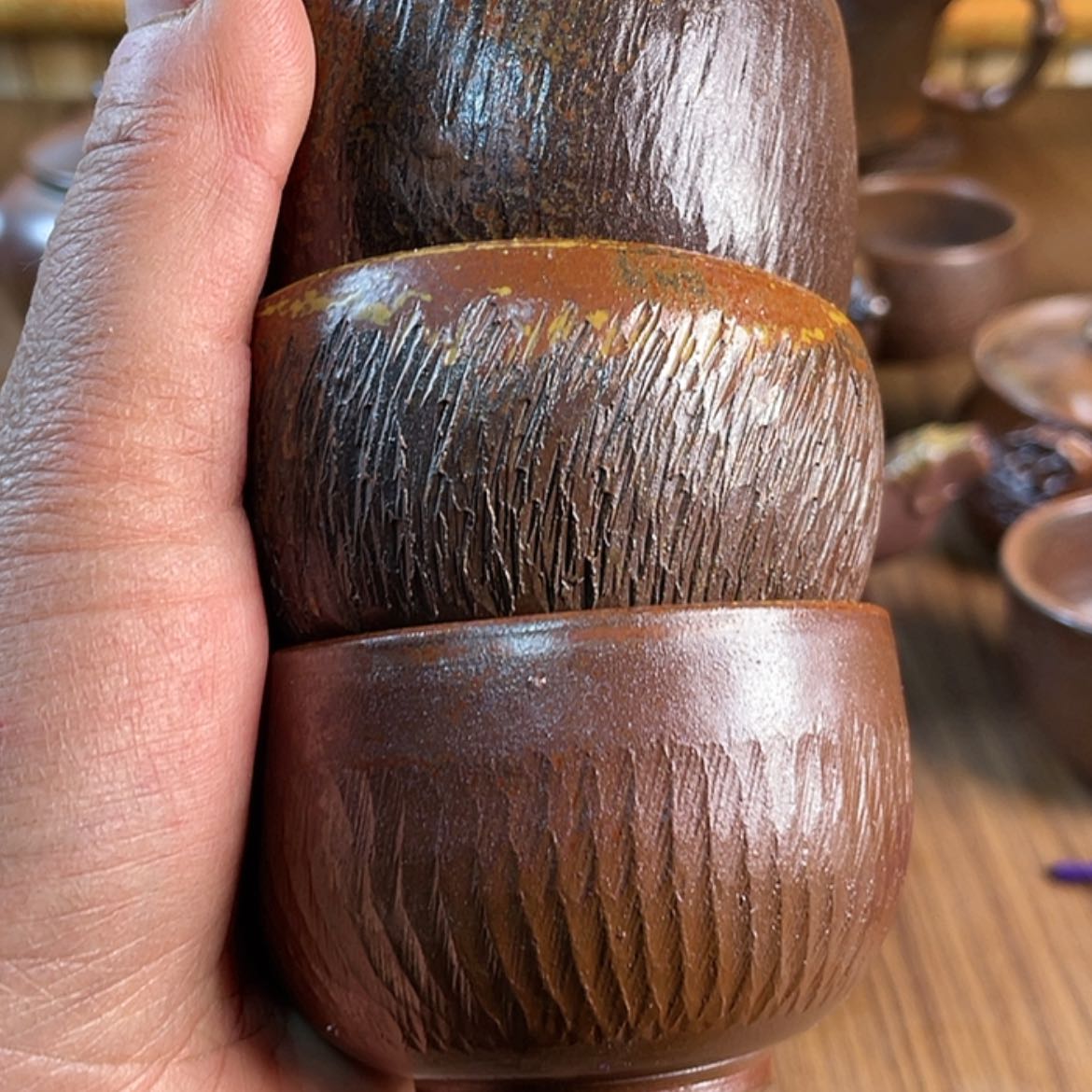 【闪购商品】岁**河柴烧主人杯容量100毫升左右3个