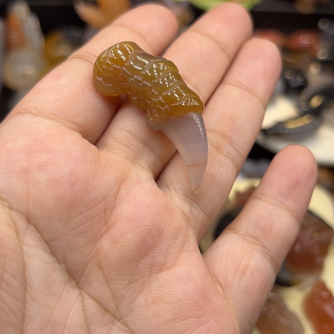 蛋***饼玛瑙/玉髓未镶嵌摆件手玩