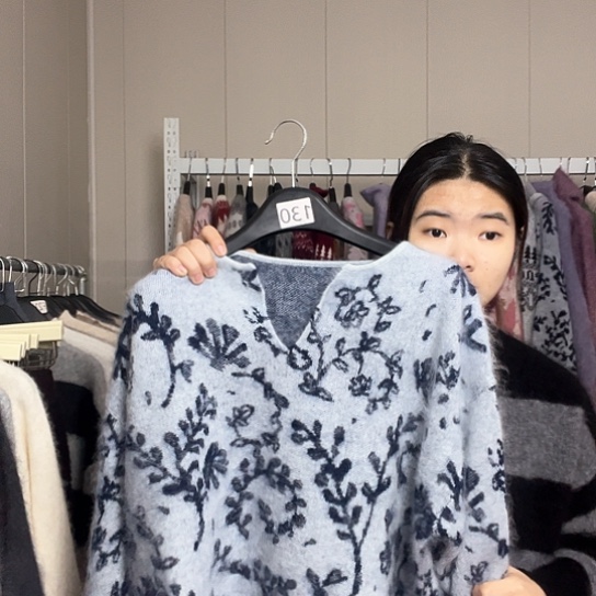 青花瓷上衣套头上衣