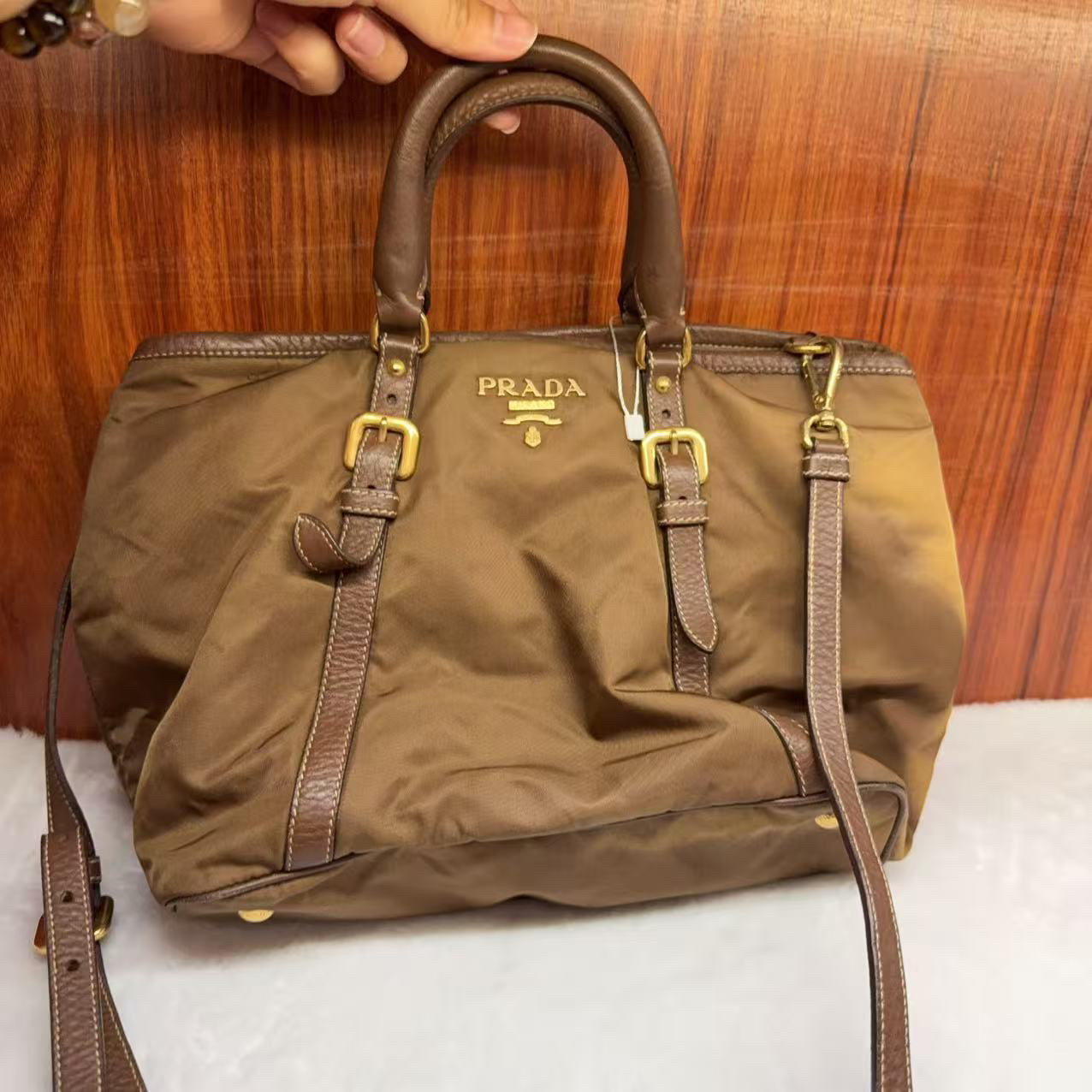 95新 Prada/普拉达 普拉达 棕色 单肩包 /0000