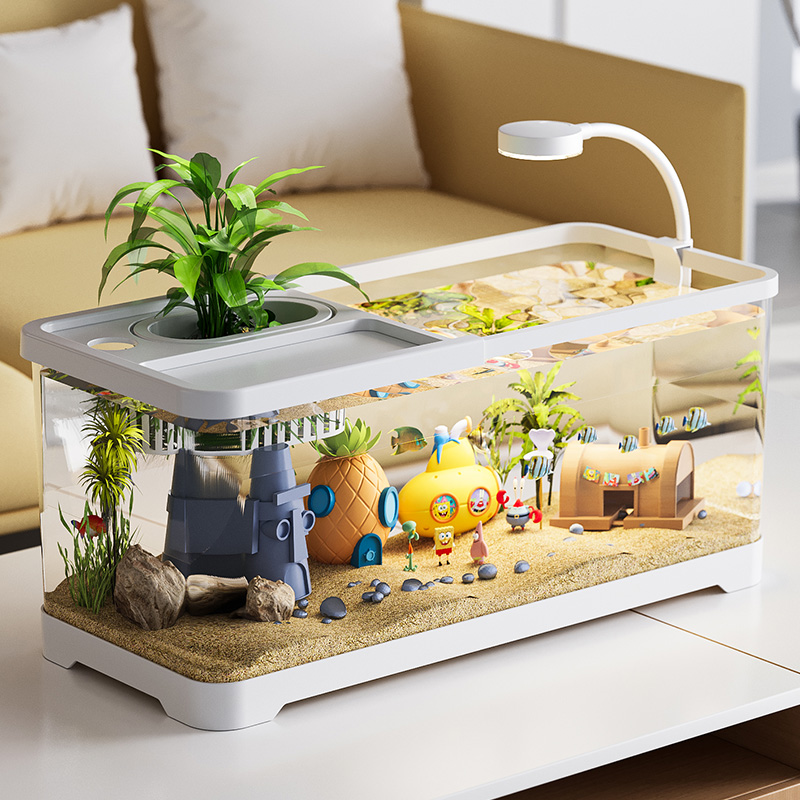 养鱼方缸PET材质高透好打理养鱼养乌龟大容量好清洗生态缸