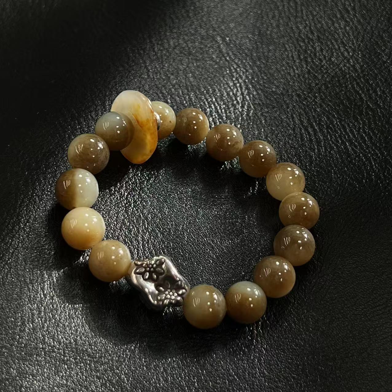 云与白手作/泰国手工银/和田玉（大唐秋色）906(多样性发其一)