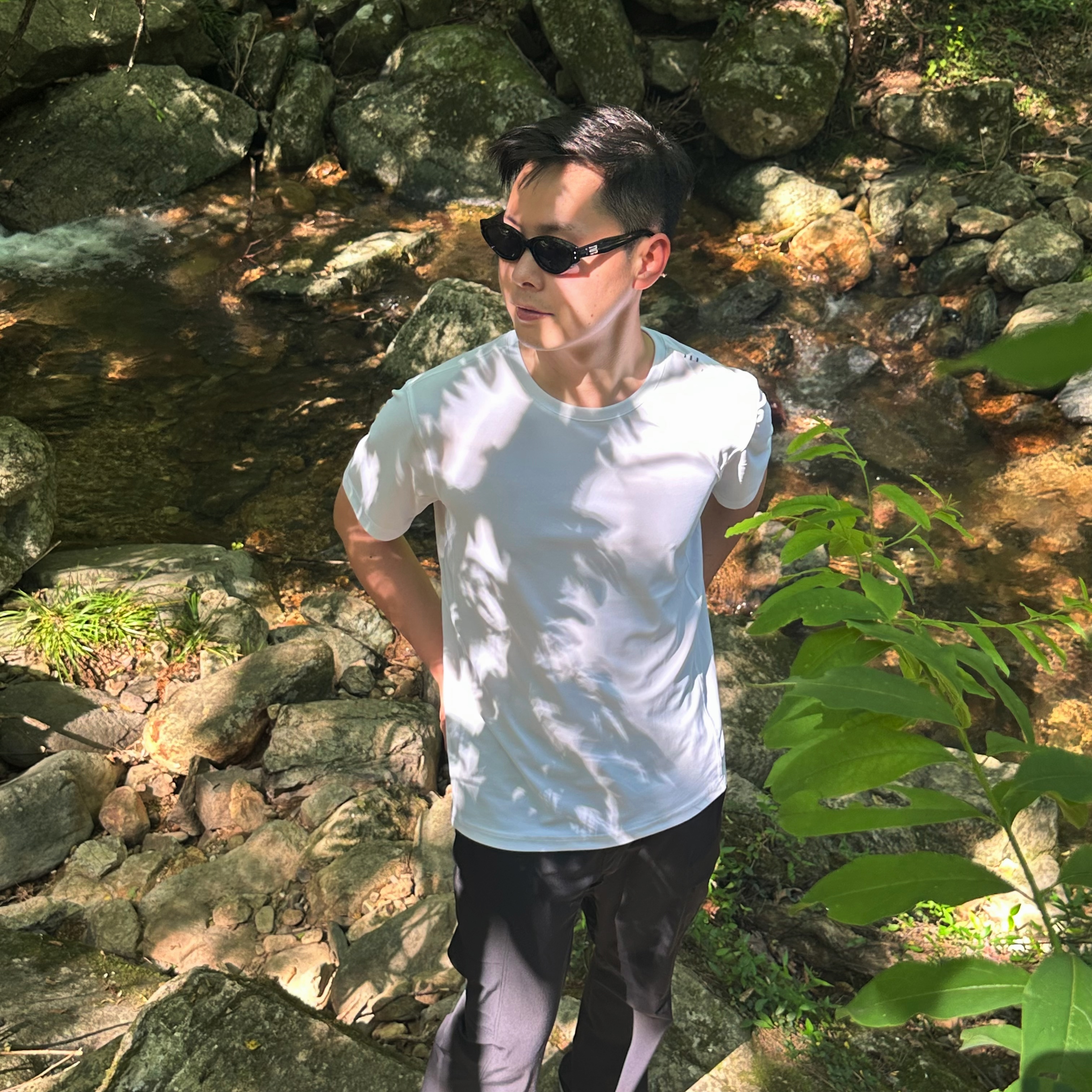 JIANGATAO”Lu家“夏季速干短袖轻薄弹力运动透气凉感圆领T恤