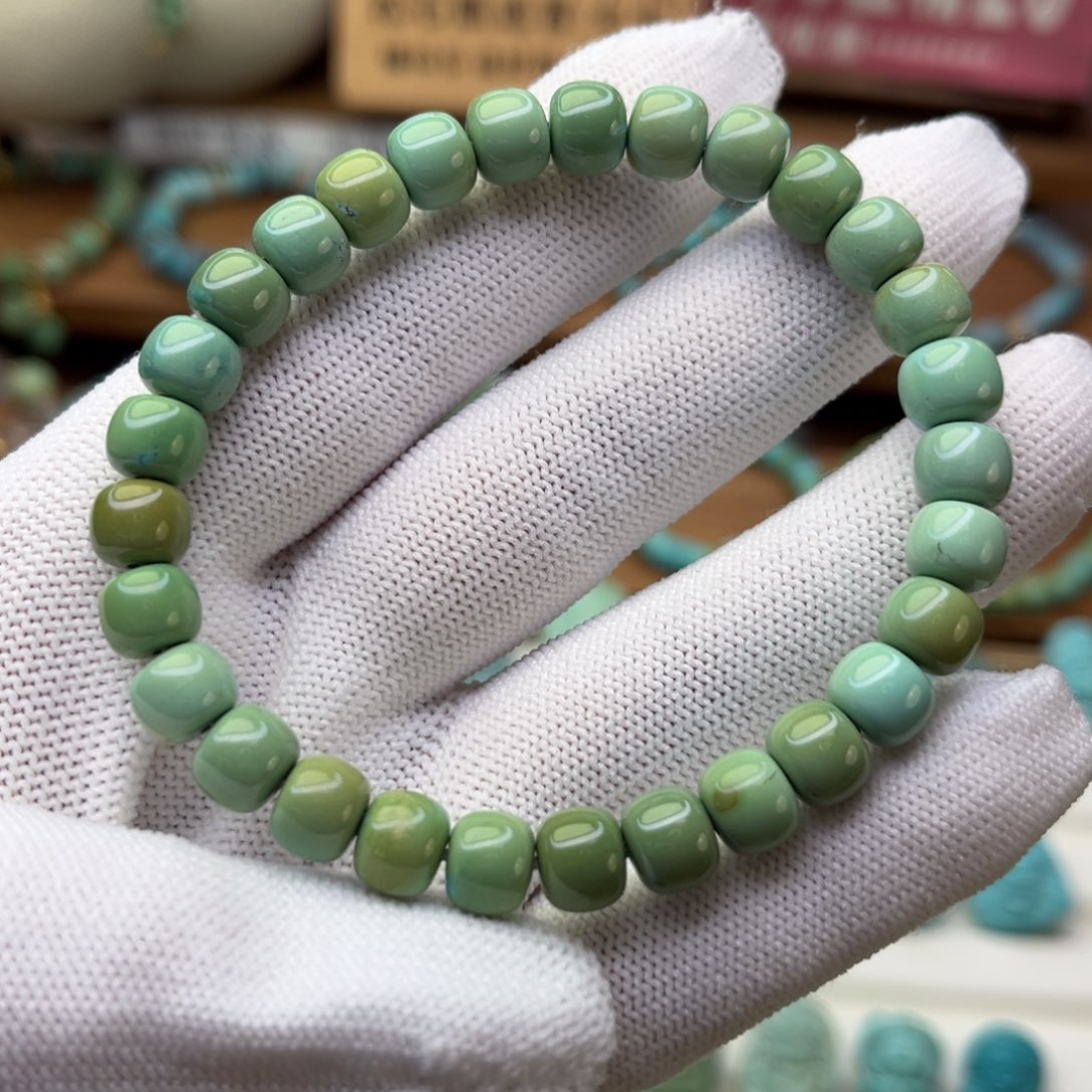 绿松石未镶嵌珠宝奇石果绿老型