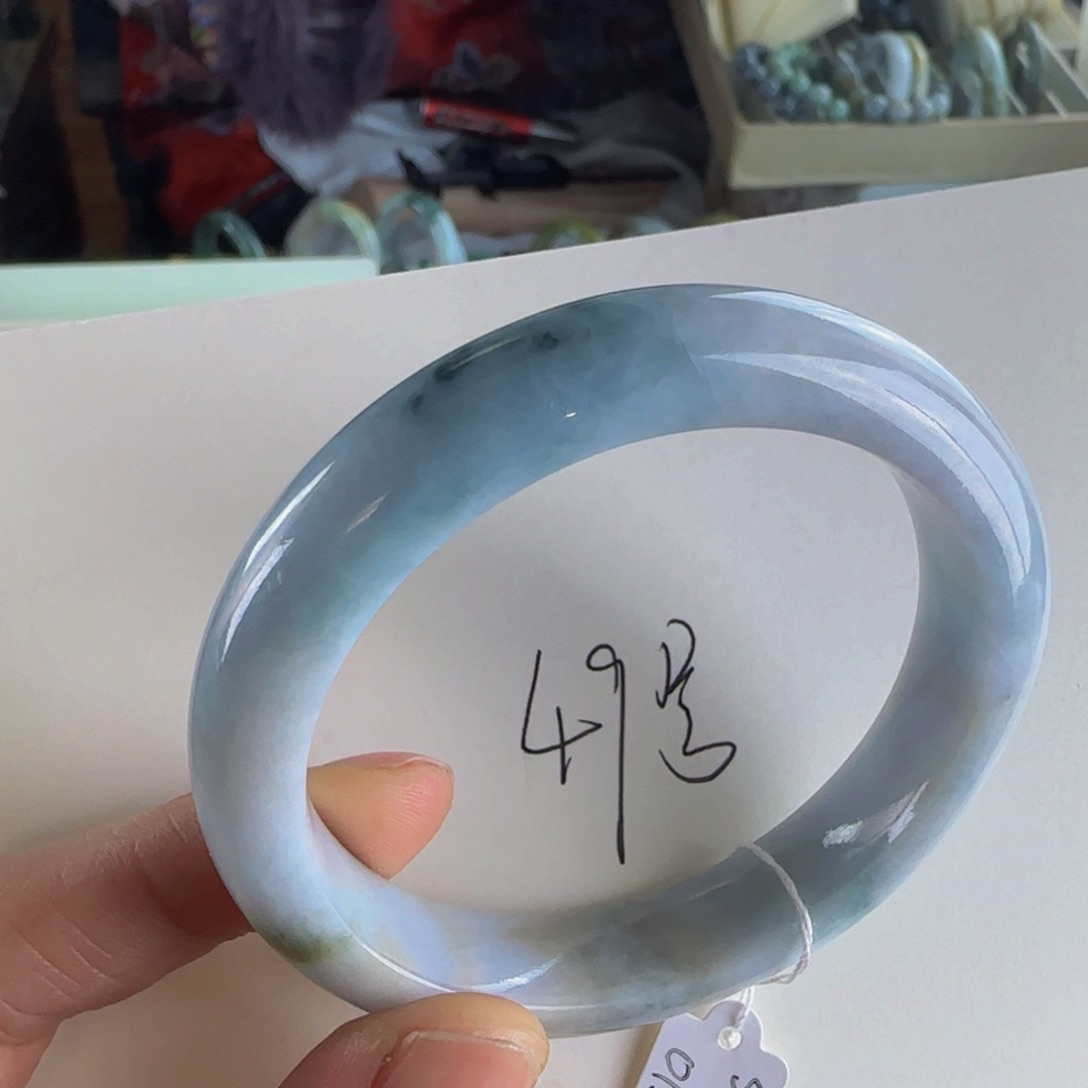 翡翠手镯未镶嵌老坑54圈