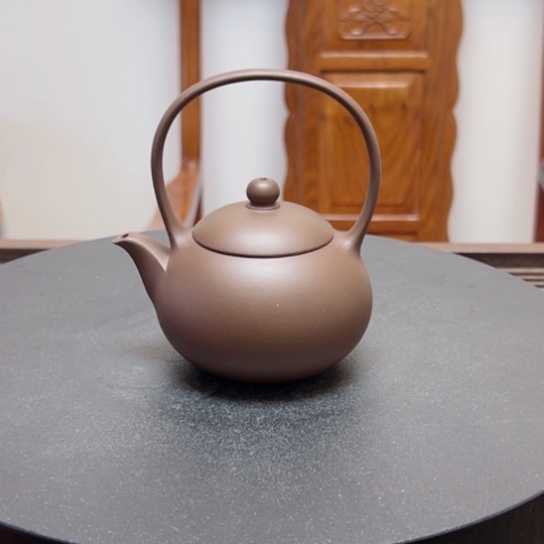 紫砂茶壶本地紫泥半手工瑕