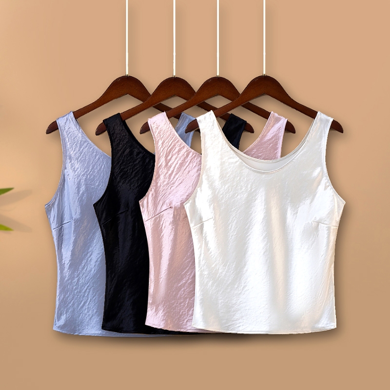 【舒泽】春季内搭纯色吊带背心女款春夏新款气质国风中式美背上衣