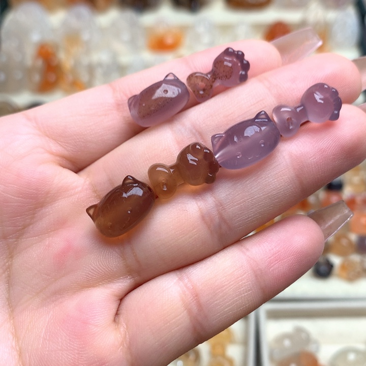 玛瑙/玉髓未镶嵌玛瑙法棍猫/只