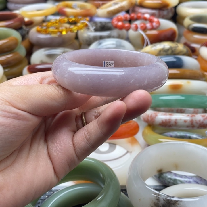 黑曜岩未镶嵌手镯静*