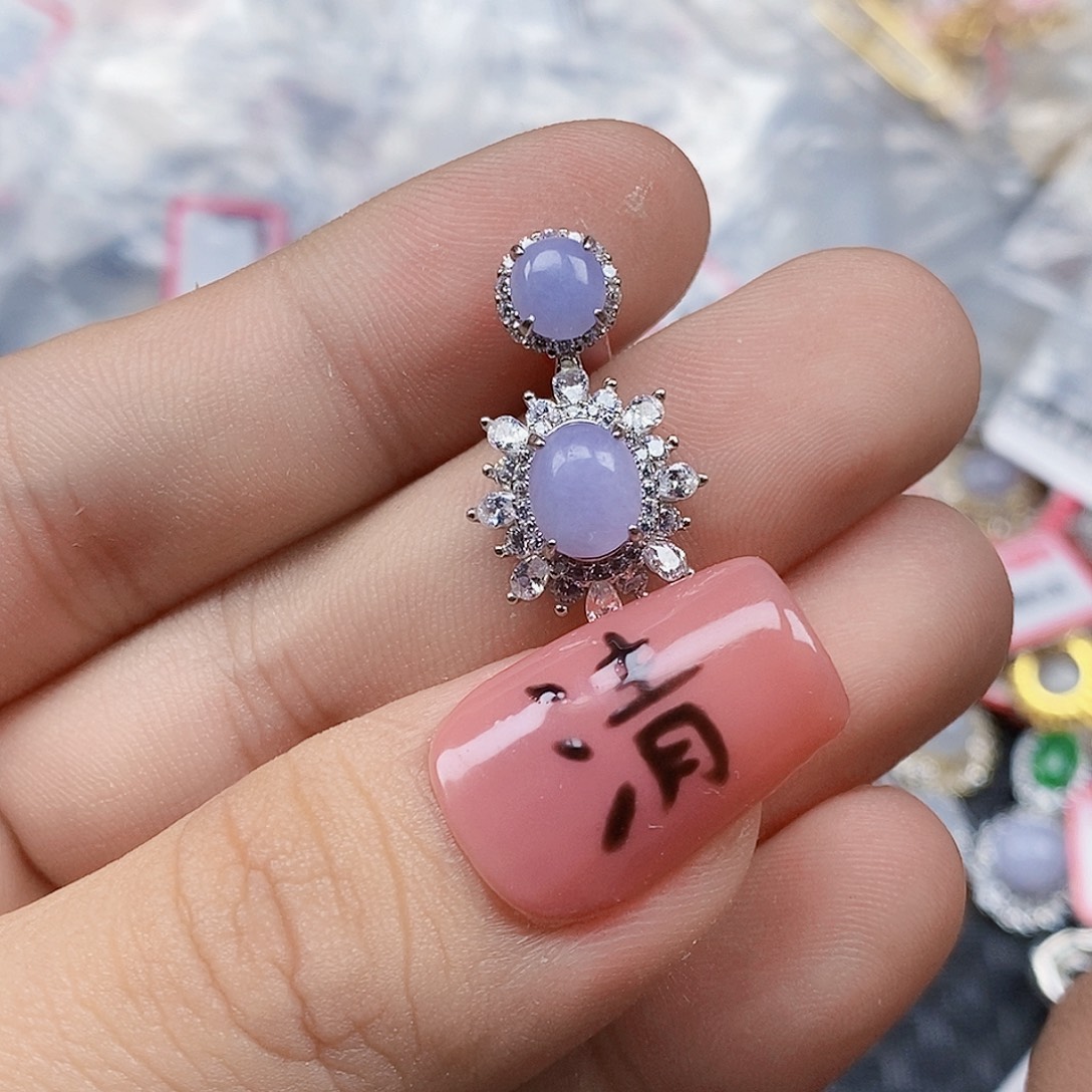 翡翠银S925镶嵌戒指