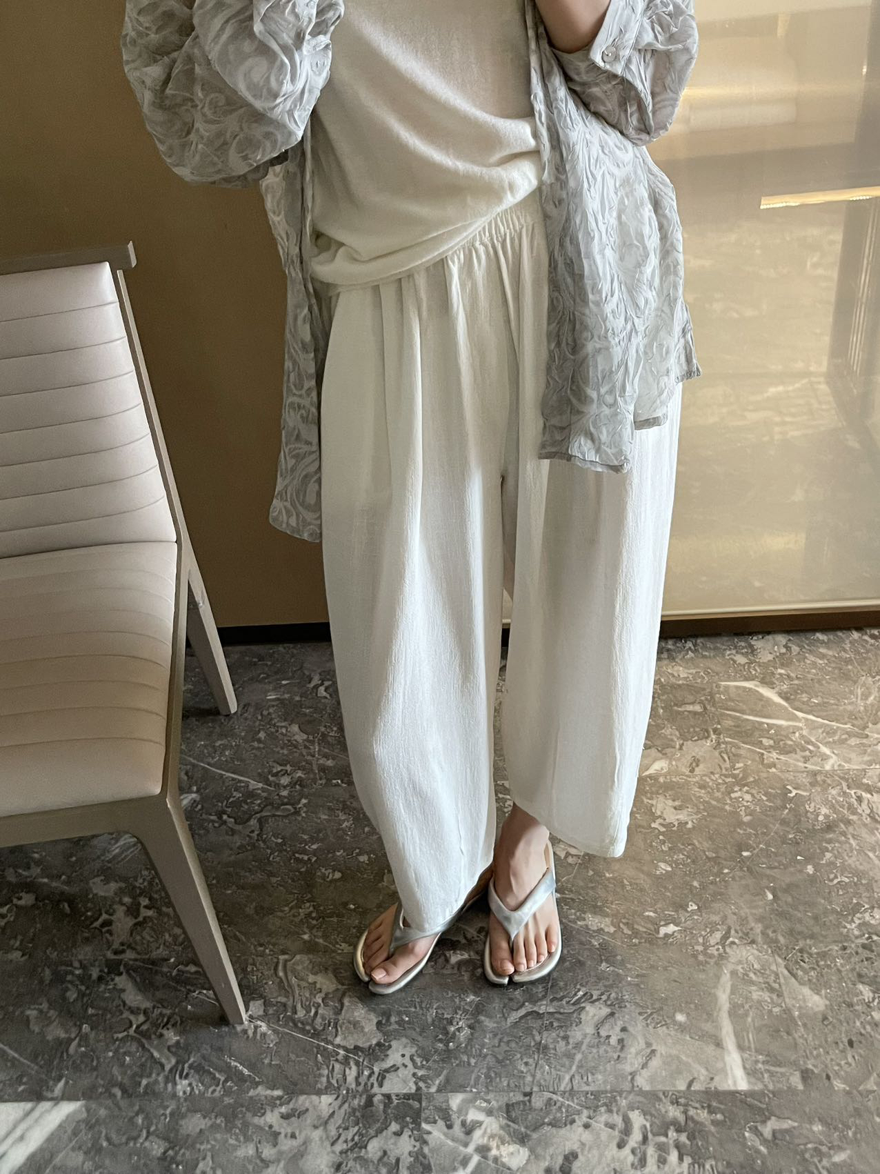 99723-亚麻气球裤夏季薄款萝卜裤女高腰宽松垂感显瘦休闲外穿