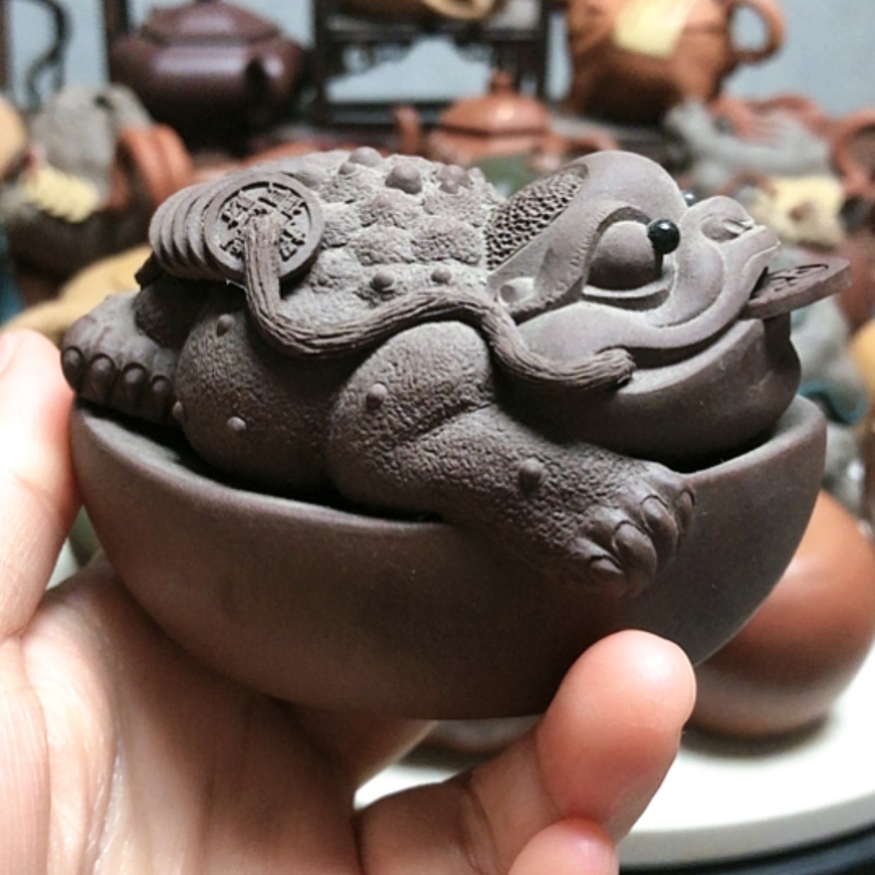 【闪购商品】紫砂茶宠元宝金蟾孤品