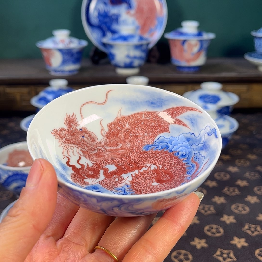 瓷片景德镇市自成堂手工手绘