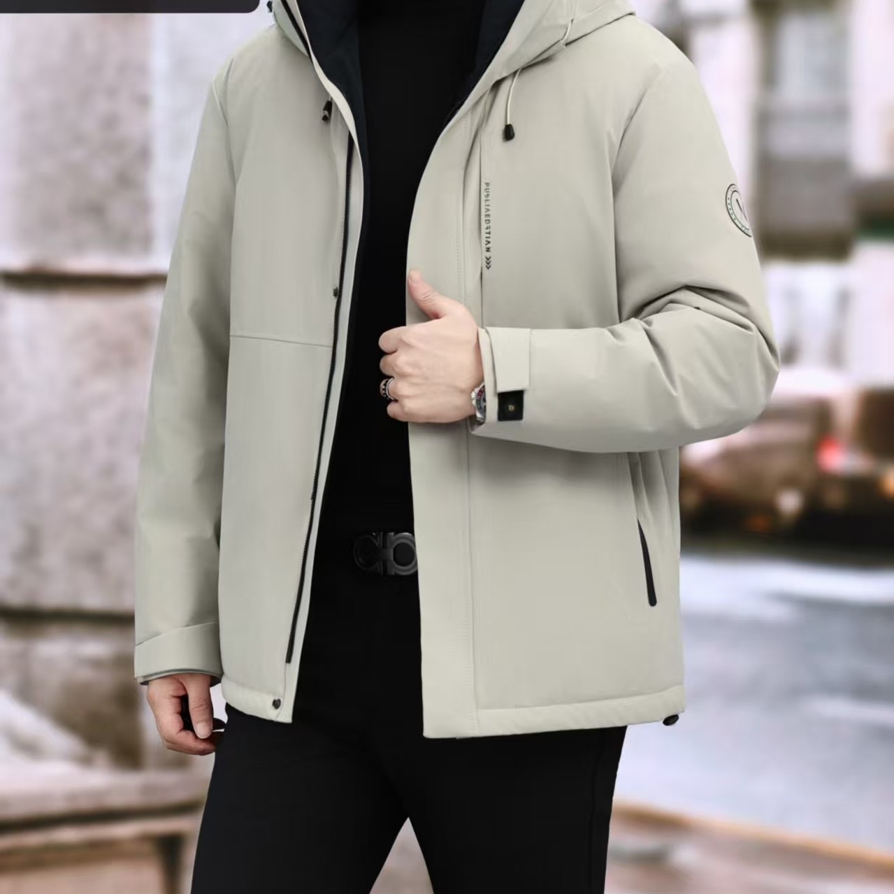 2891男士百搭连帽羽绒服