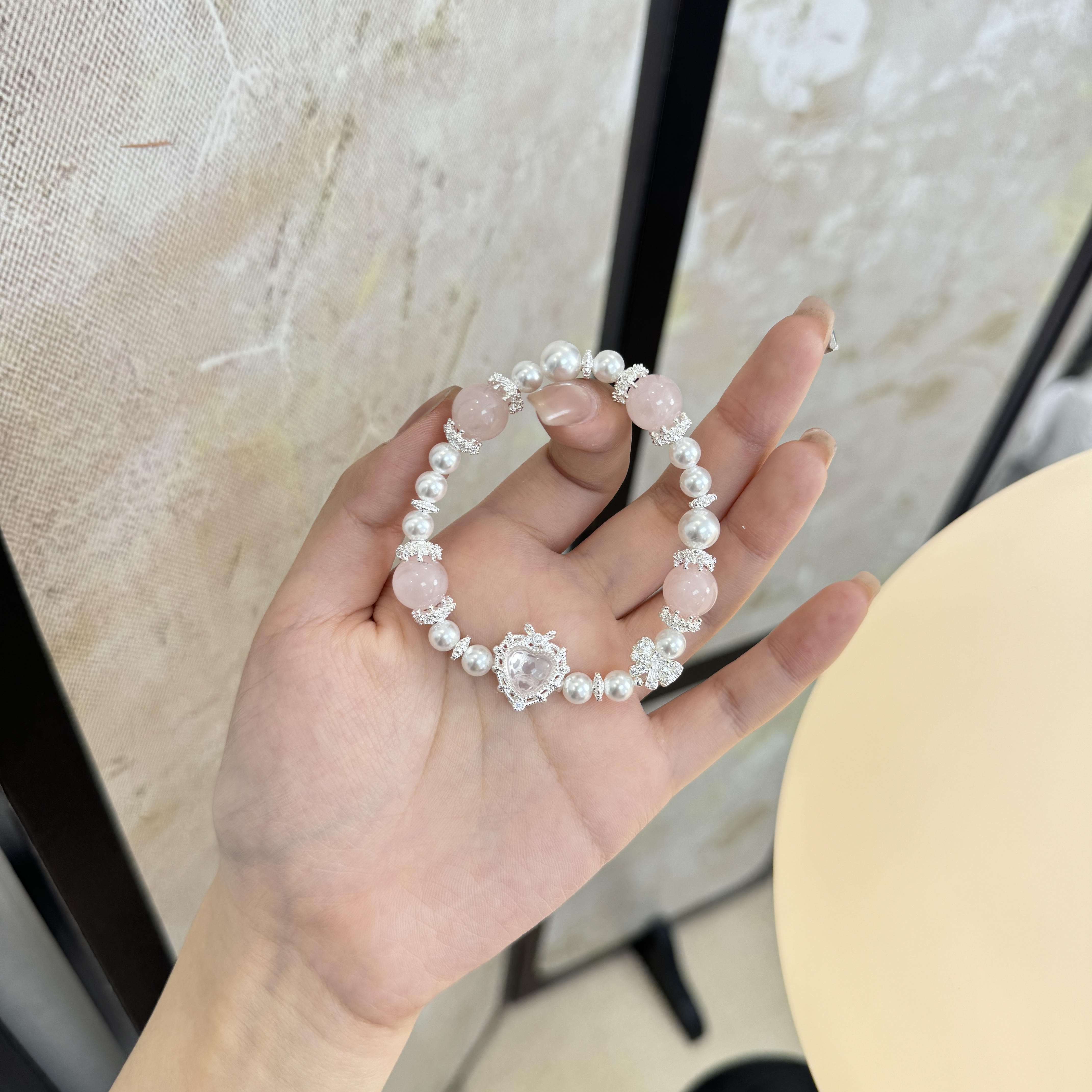 源源手作*粉樱珠语手串C