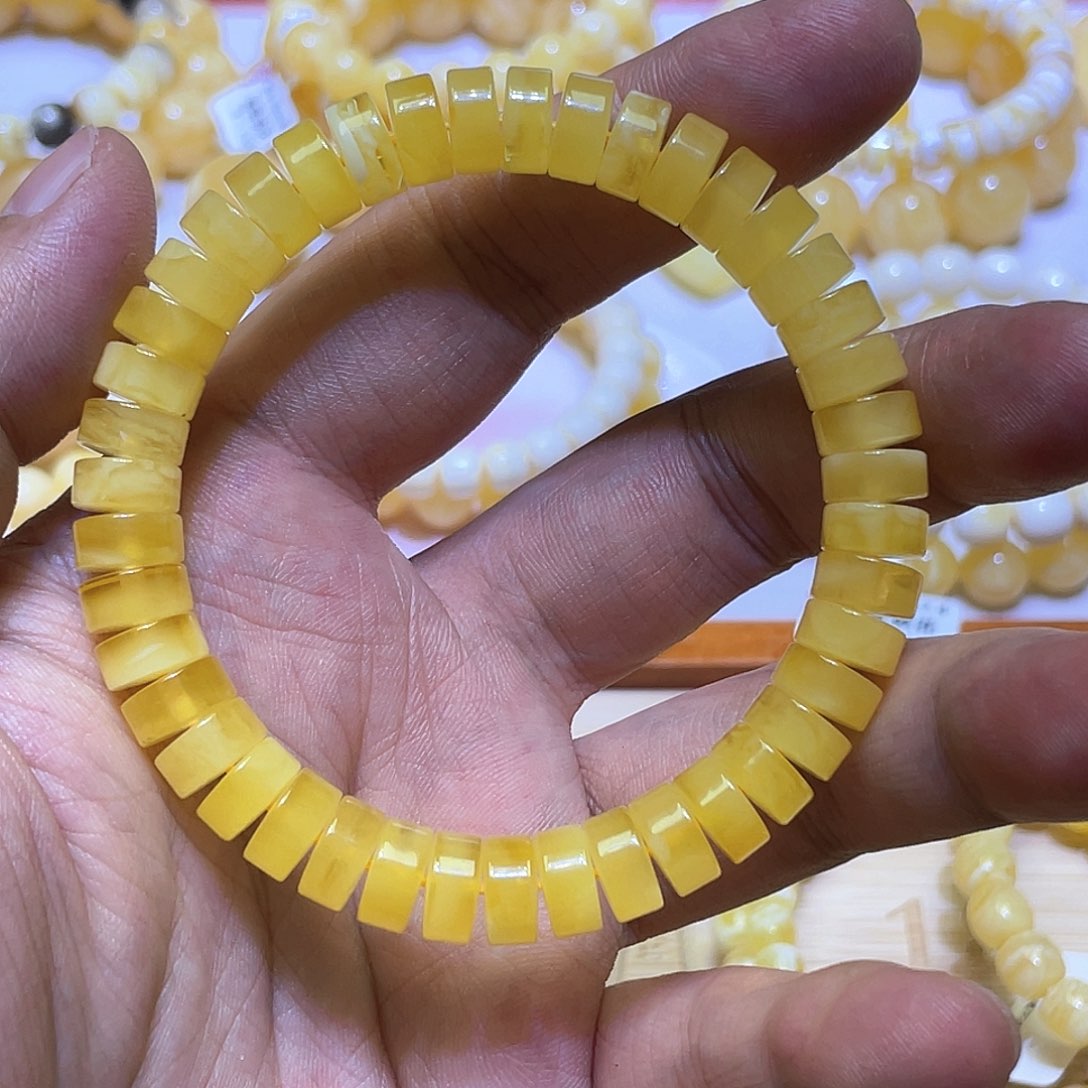 未镶嵌蜜蜡手串9.3mm蜡浓