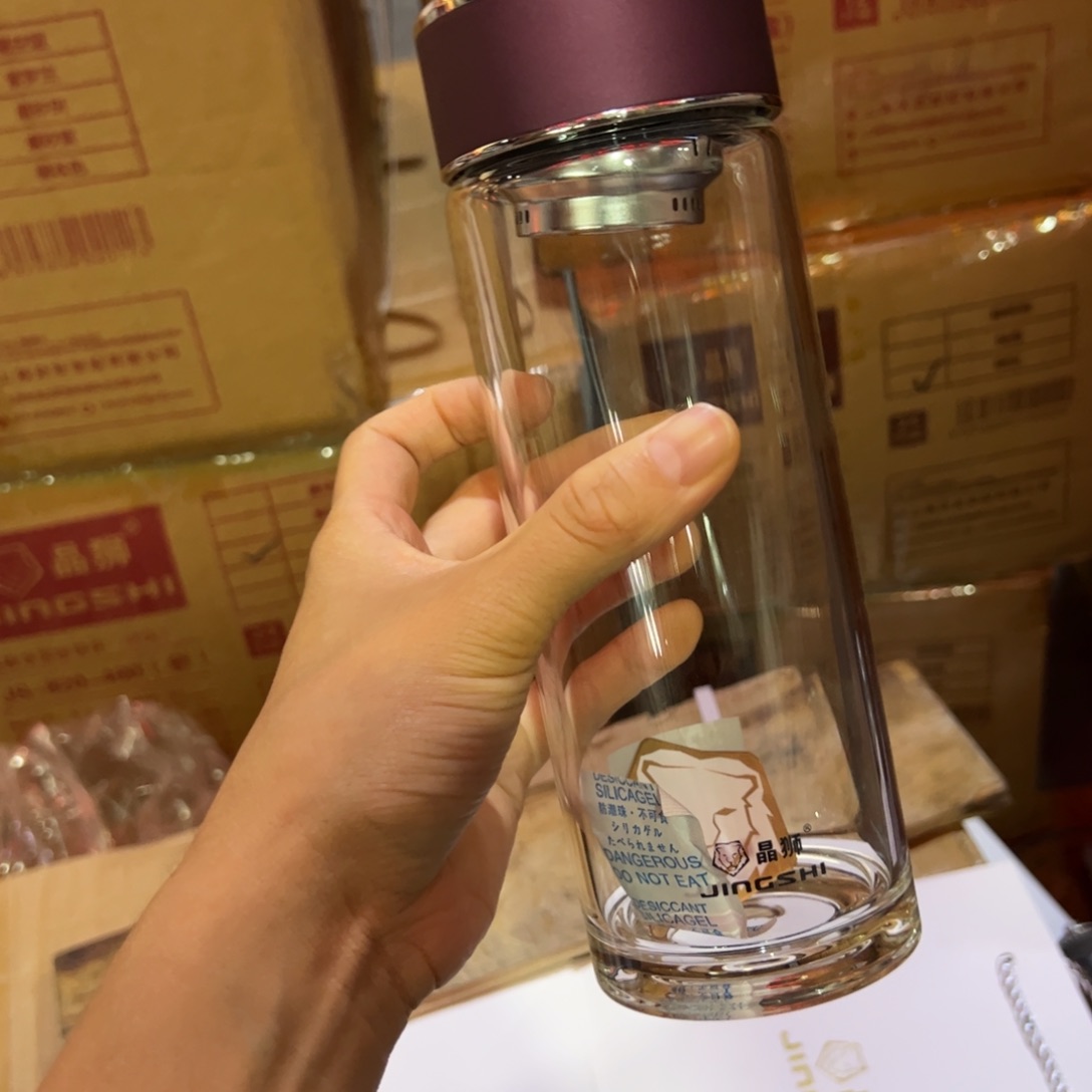 晶单层烫手玻璃杯510提换色紫色玻璃杯510