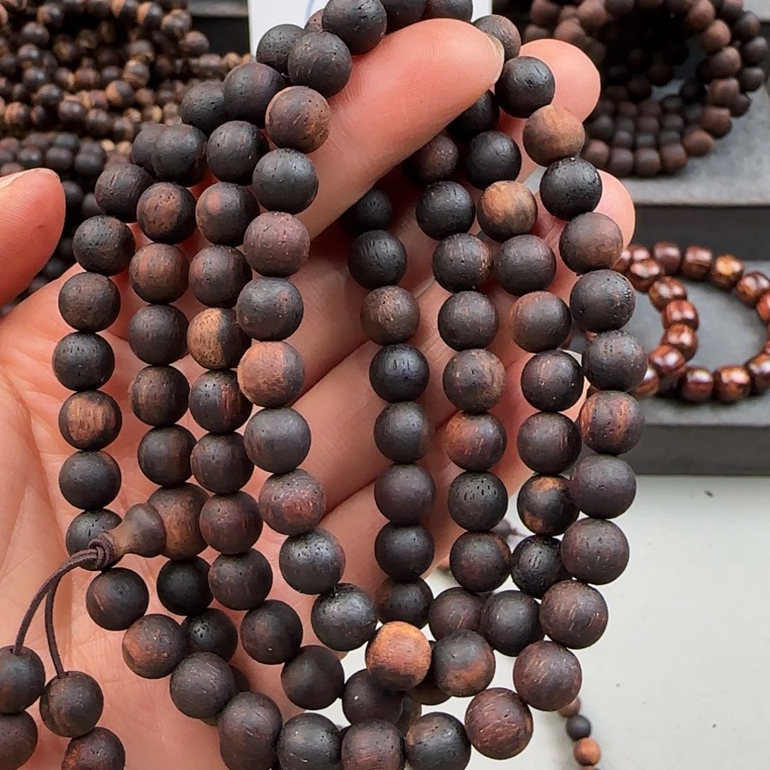 降真香手串/手链0.8×108黄油麻丝软结油