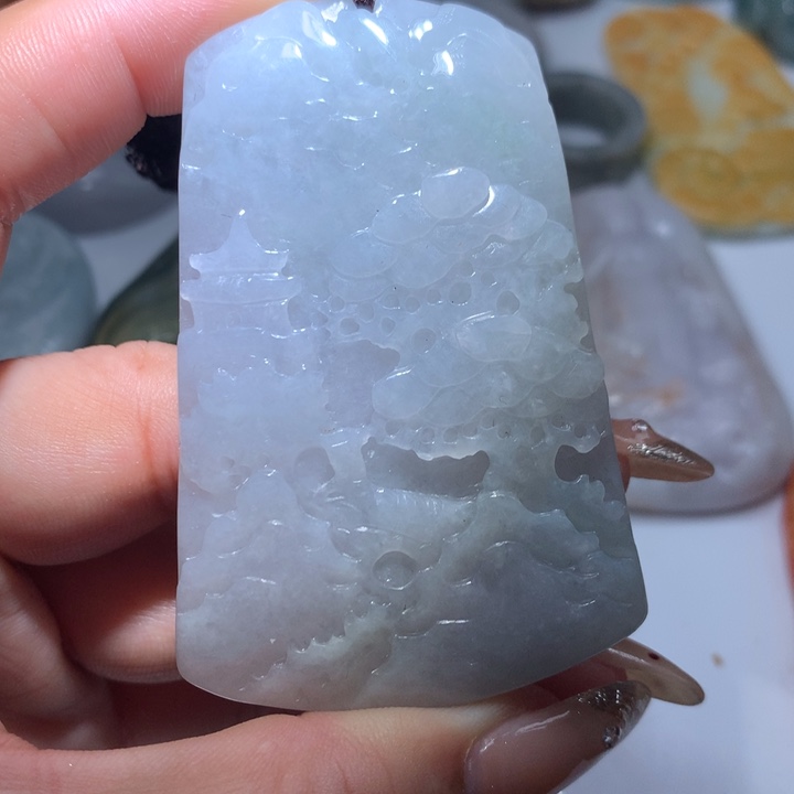 翡翠未镶嵌颈饰保真天然A货翡翠