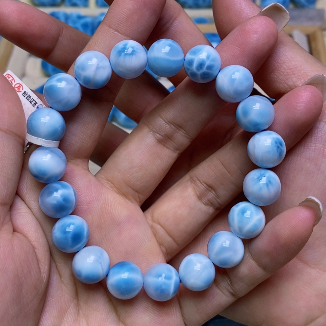 针钠钙石（海纹石）未镶嵌手链