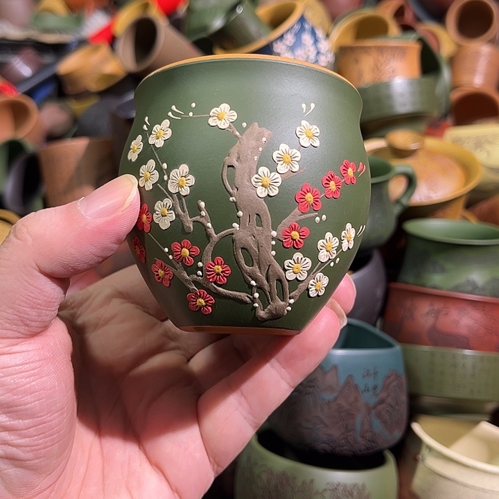 紫砂茶杯全手工紫砂主人杯