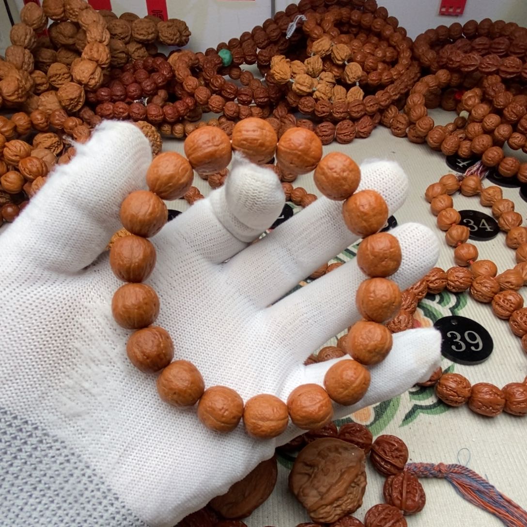 文玩核桃手串高*生金蟾1.35