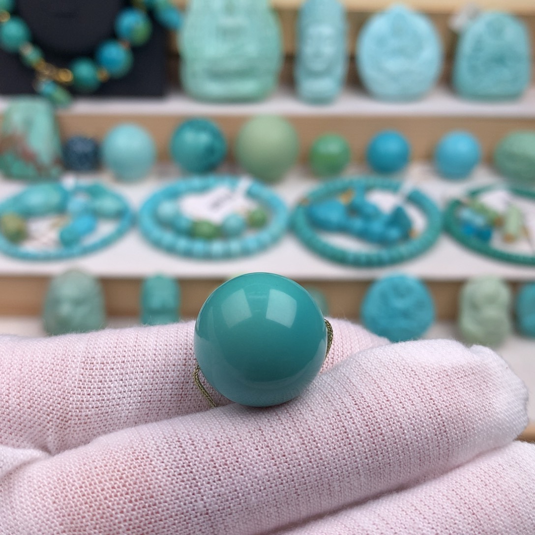 未镶嵌绿松石珠宝奇石卡17.3