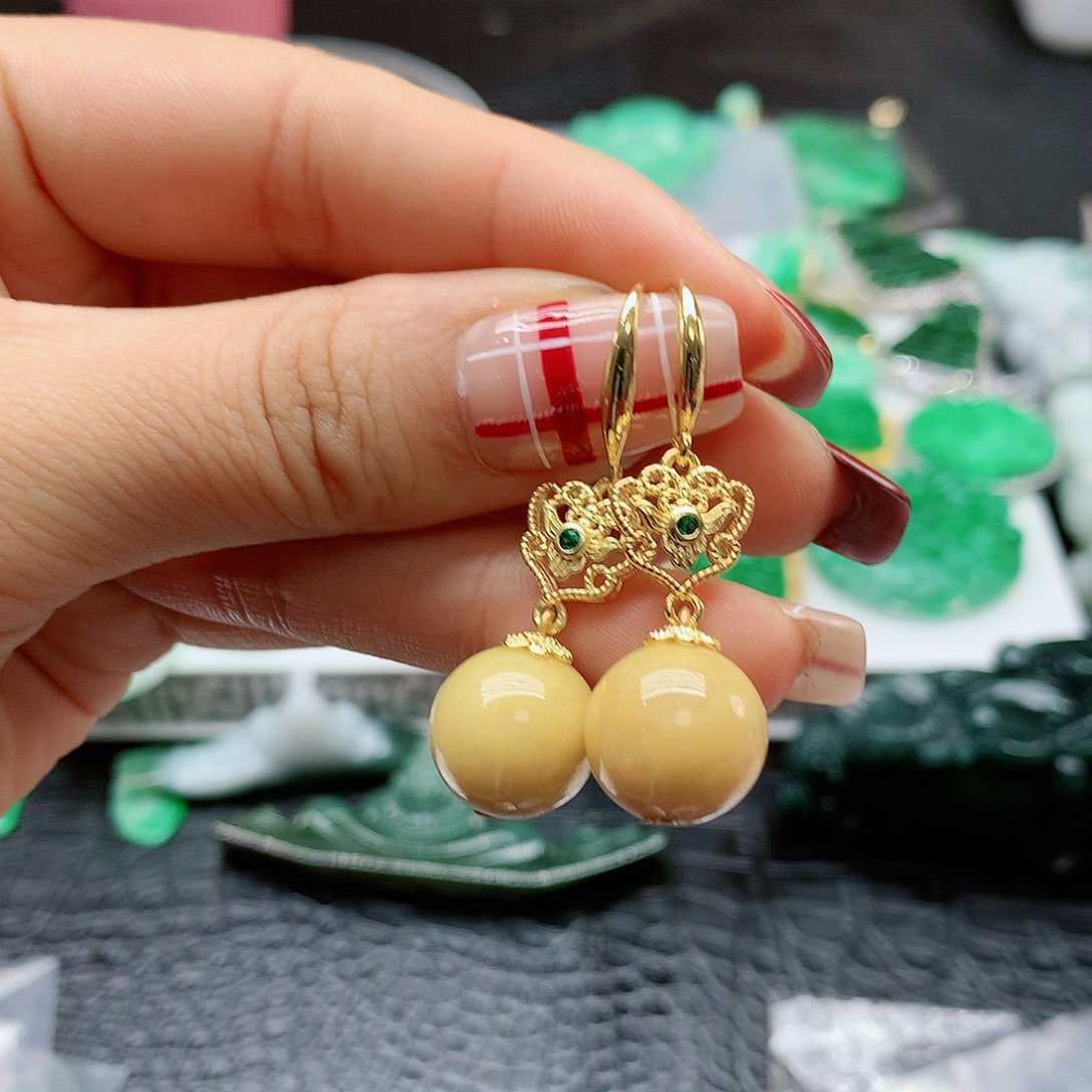 【闪购商品】翡翠耳饰未镶嵌，