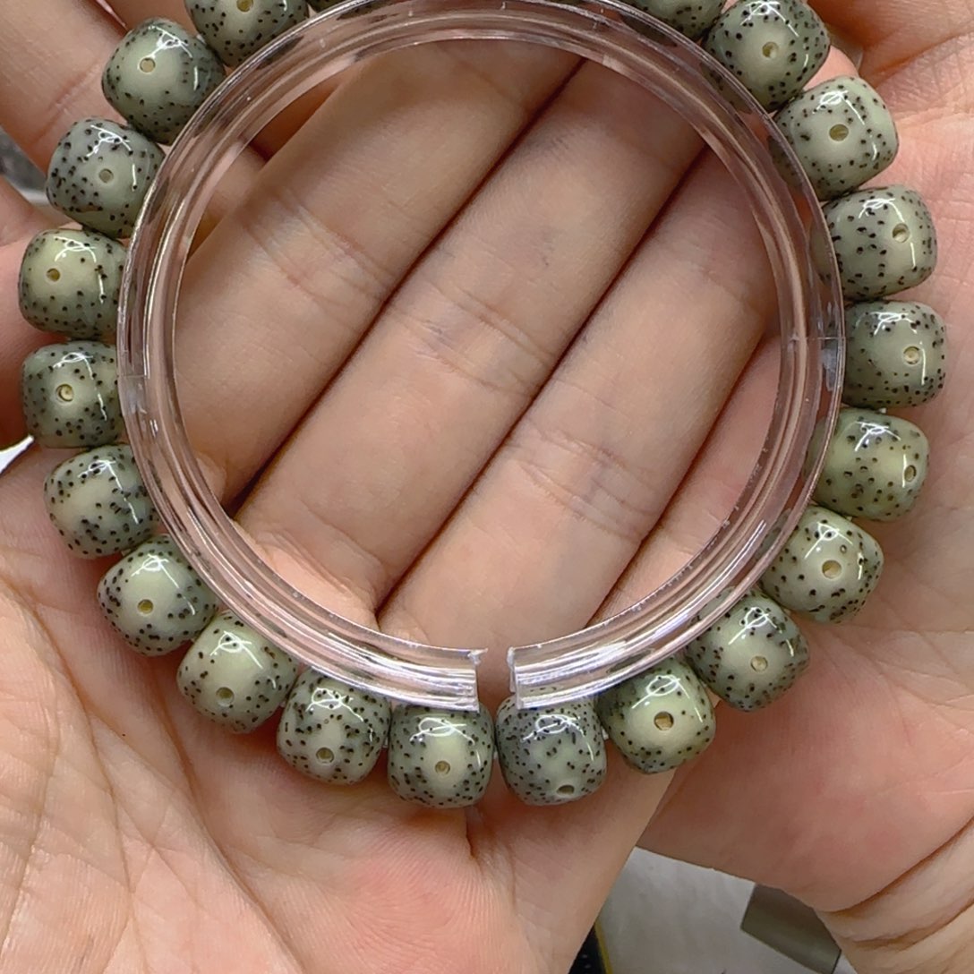 星月菩提手串93殿堂绿星月菩提1.0桶单圈