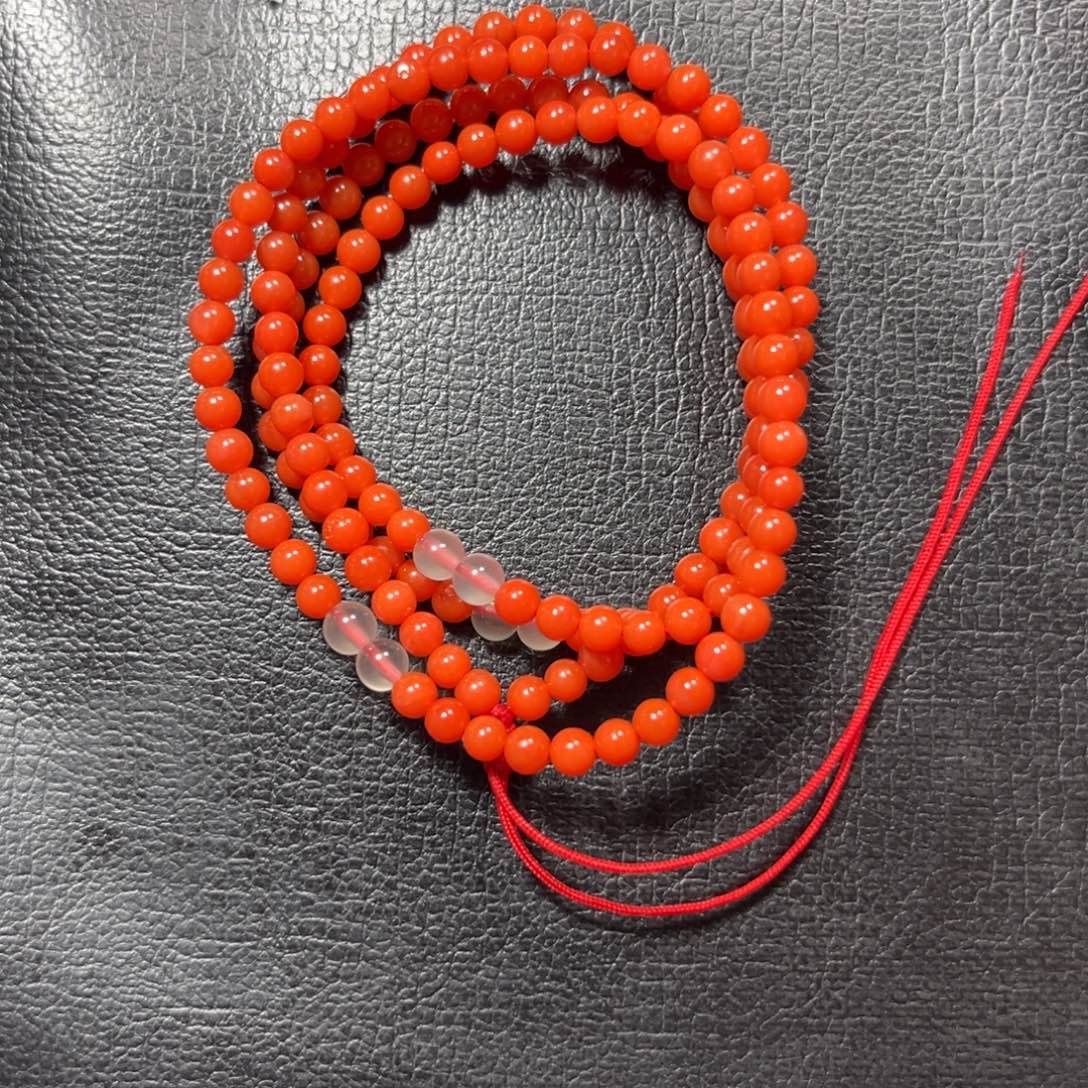 南红玛瑙未镶嵌小米多圈手链