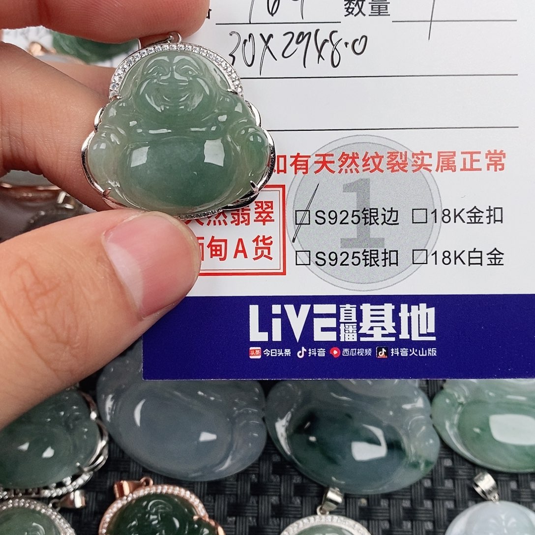 翡翠银S925镶嵌颈饰