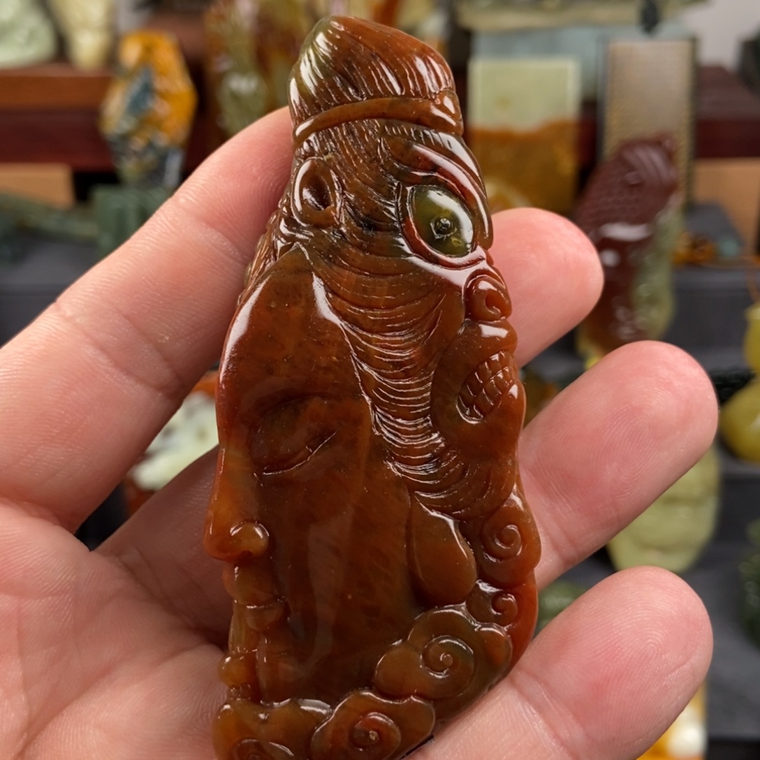 岫玉未镶嵌手把件