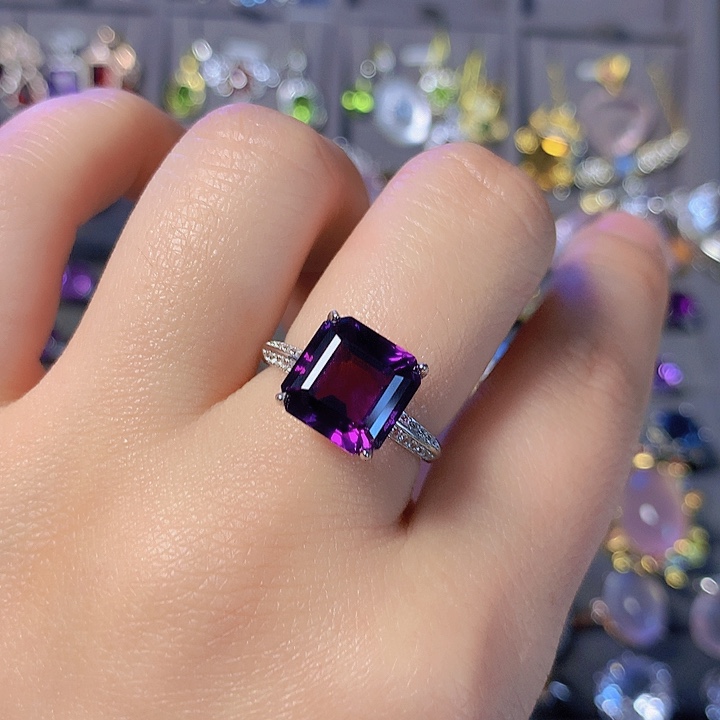 托帕石戒指银S925镶嵌三*?