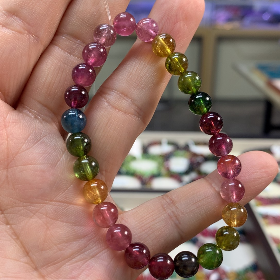 碧玺手链未镶嵌7.3左右