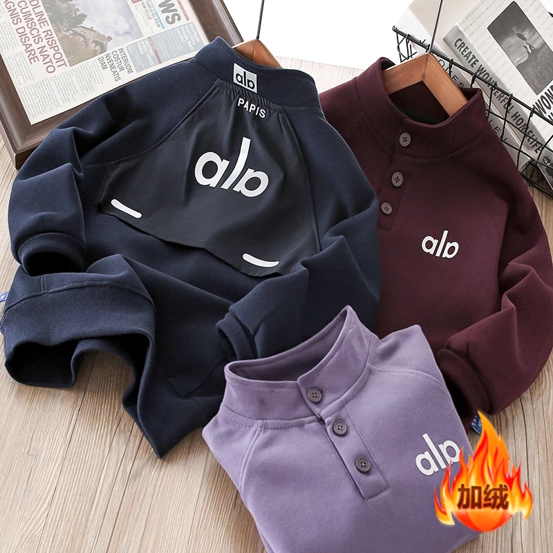 【加绒】2025秋季儿童新款反光标字韩版潮酷中大童长袖卫衣