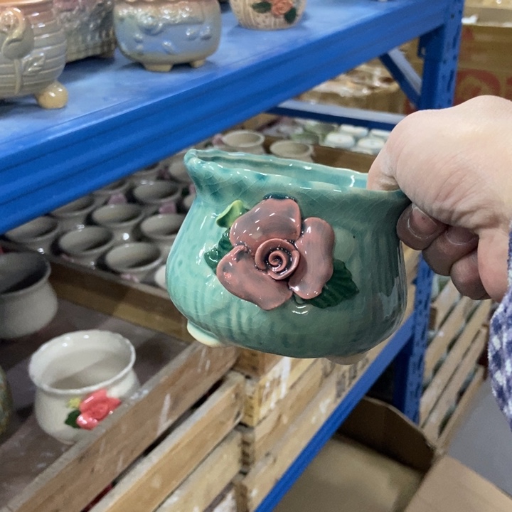 陶瓷花盆单场满9.9发10.5*8