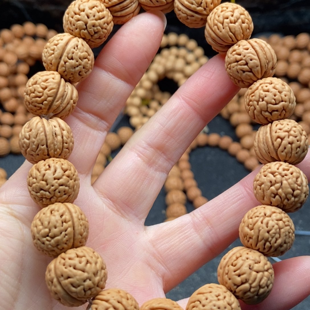 桃核手串金刚纹16原皮