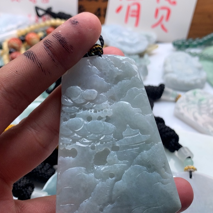 颈饰未镶嵌翡翠保真天然a货翡翠