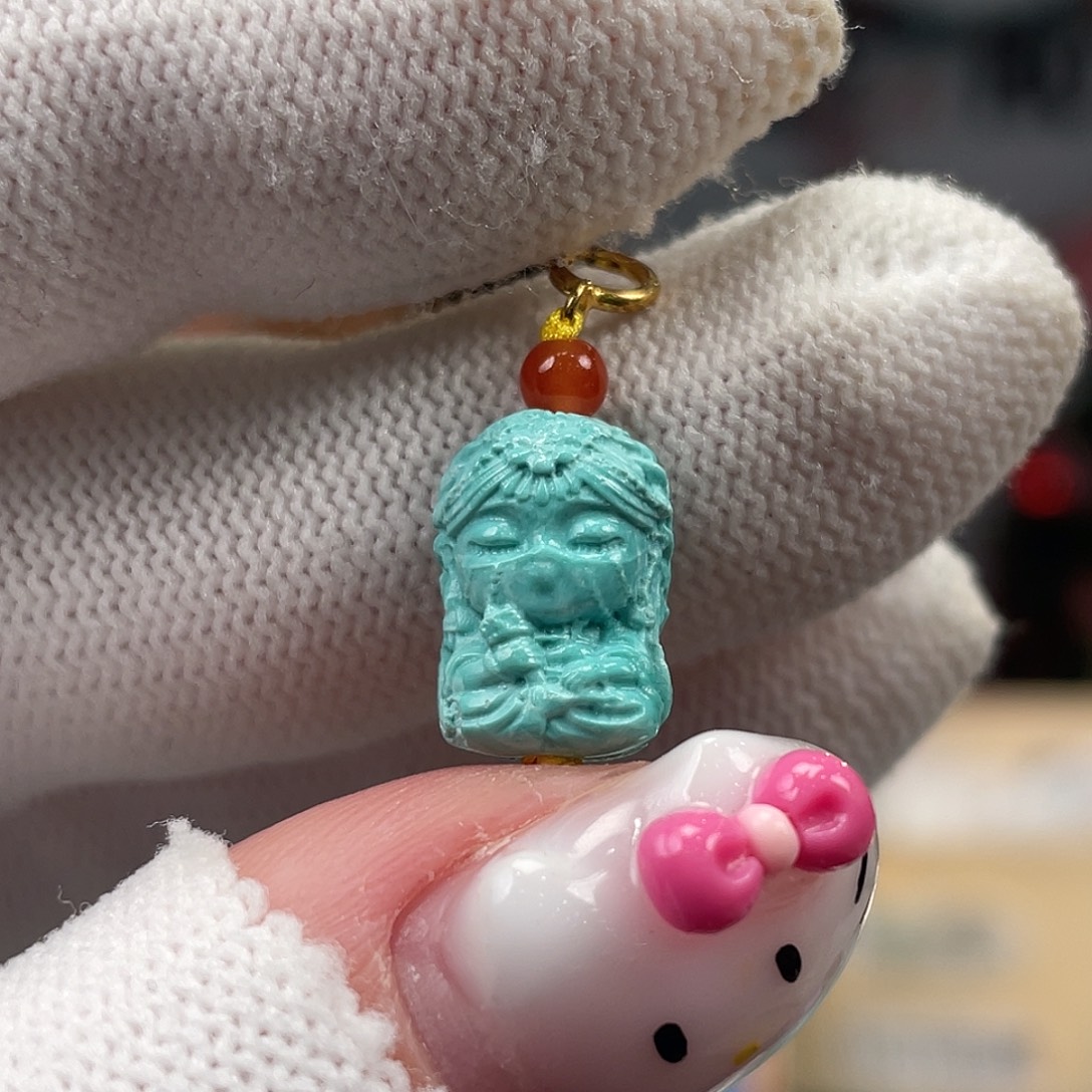 绿松石未镶嵌挂件