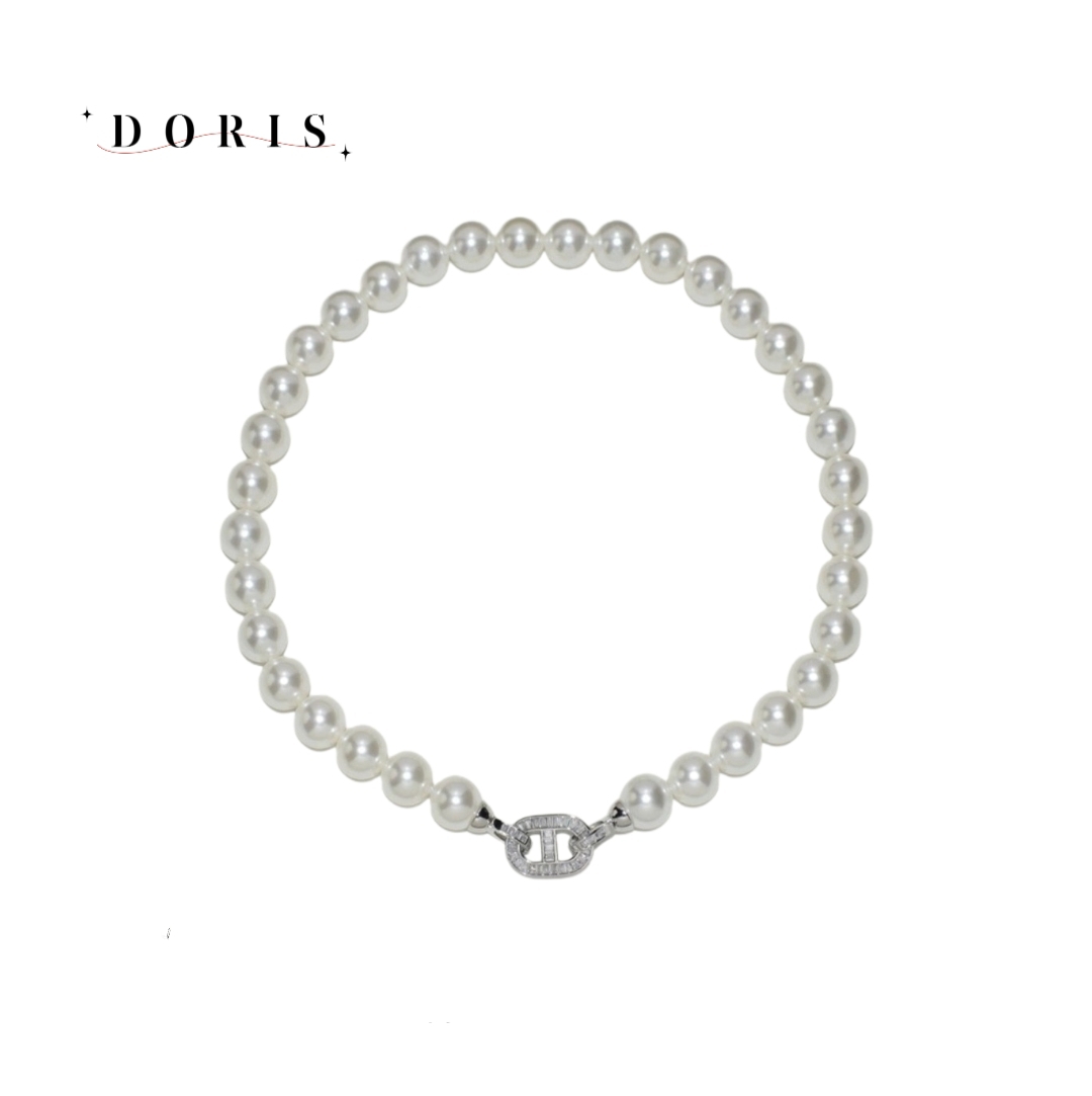 S925银12mm猪鼻子冰雪女王全珠高光高亮项链