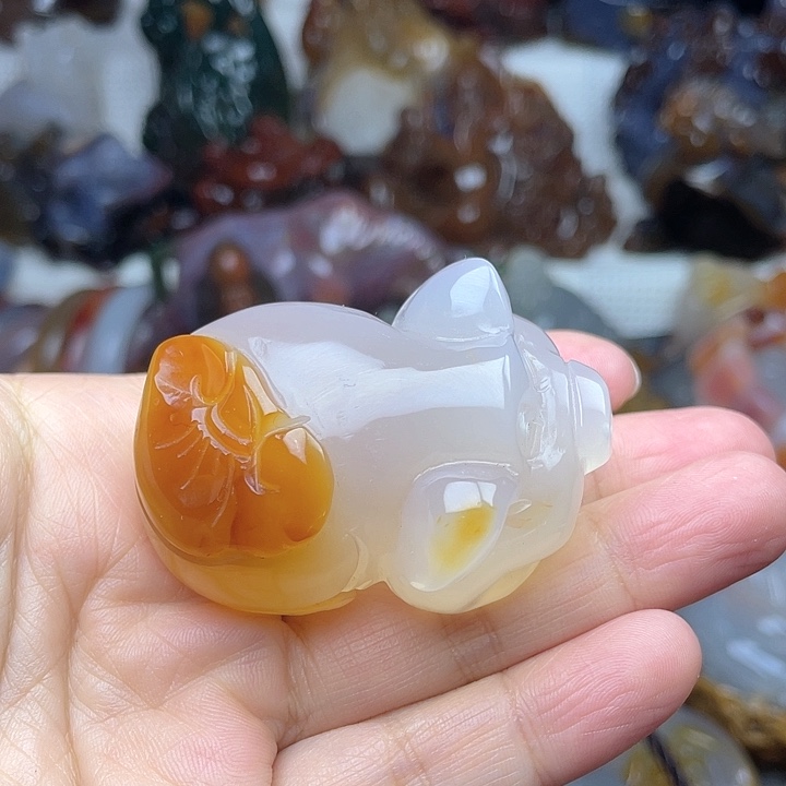 玛瑙/玉髓饰品未镶嵌悠**心