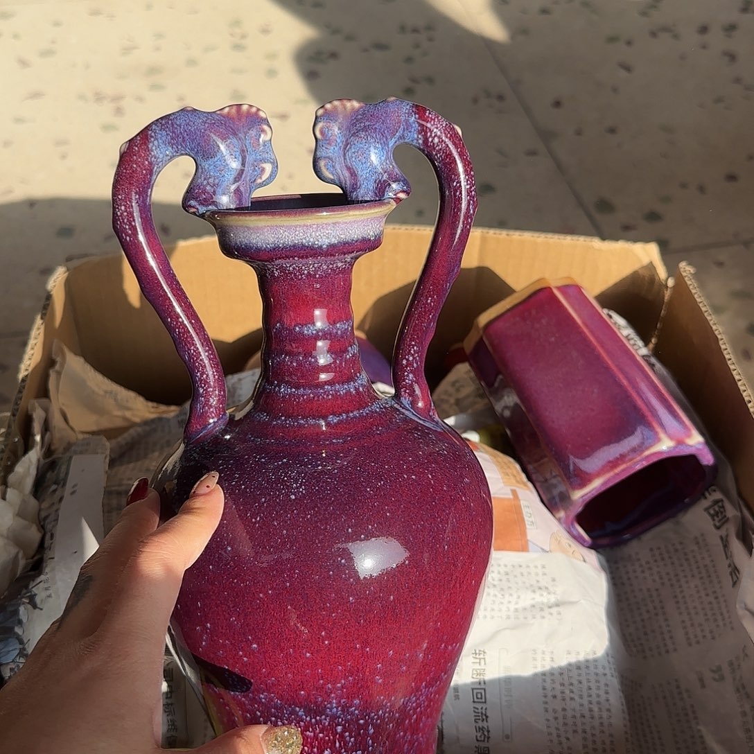 摆件陶郑家钧窑摆件