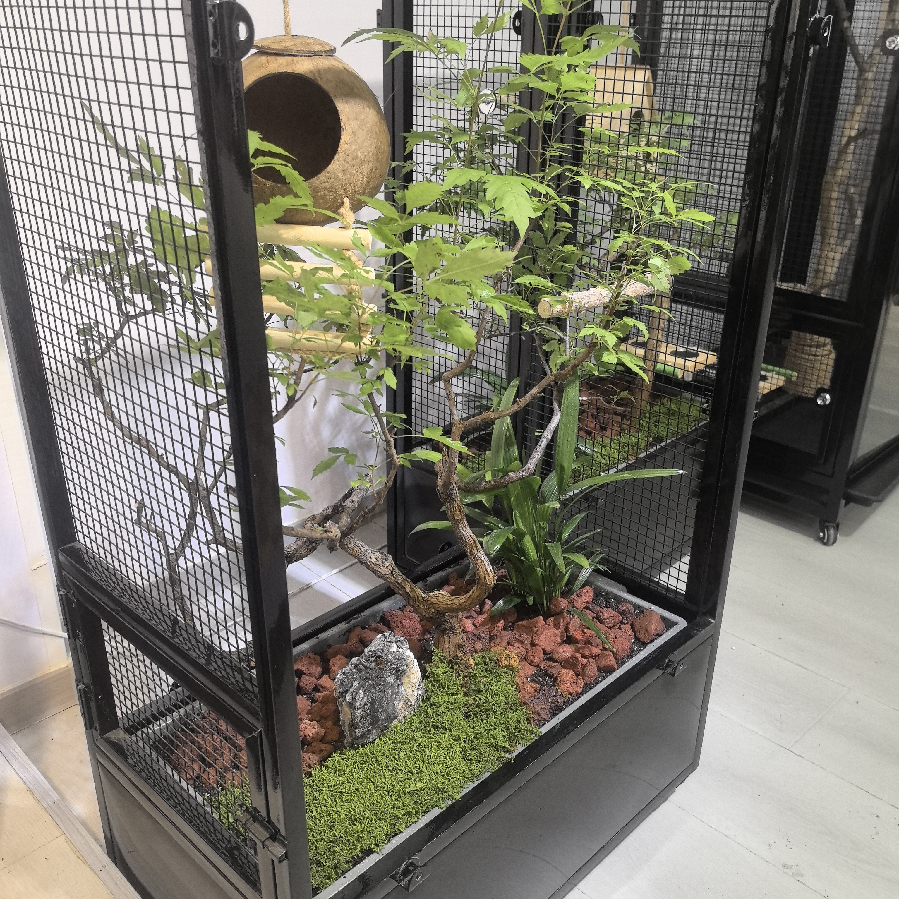 中小号不锈钢生态鸟笼高106/长65宽37