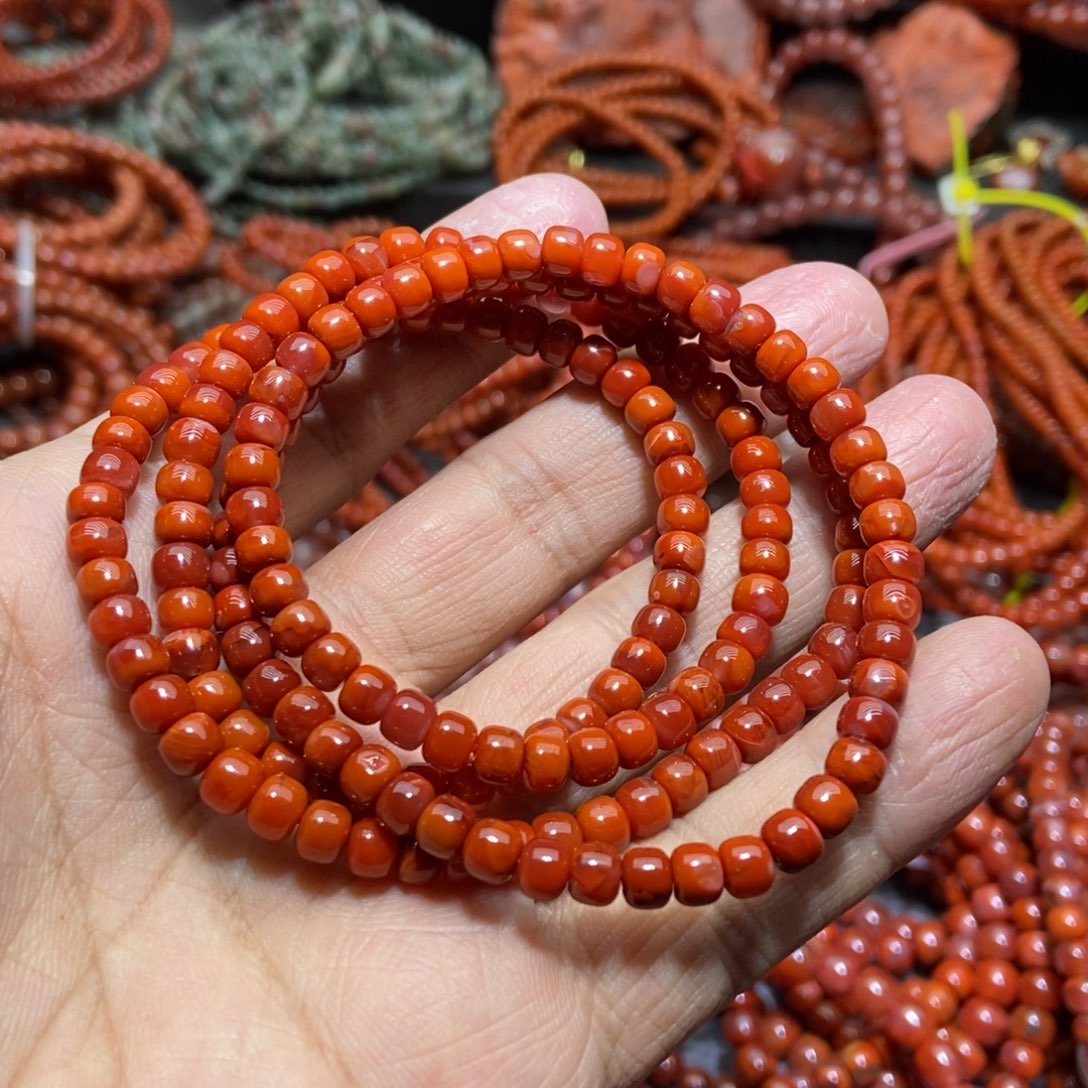 南红玛瑙未镶嵌手串5mm